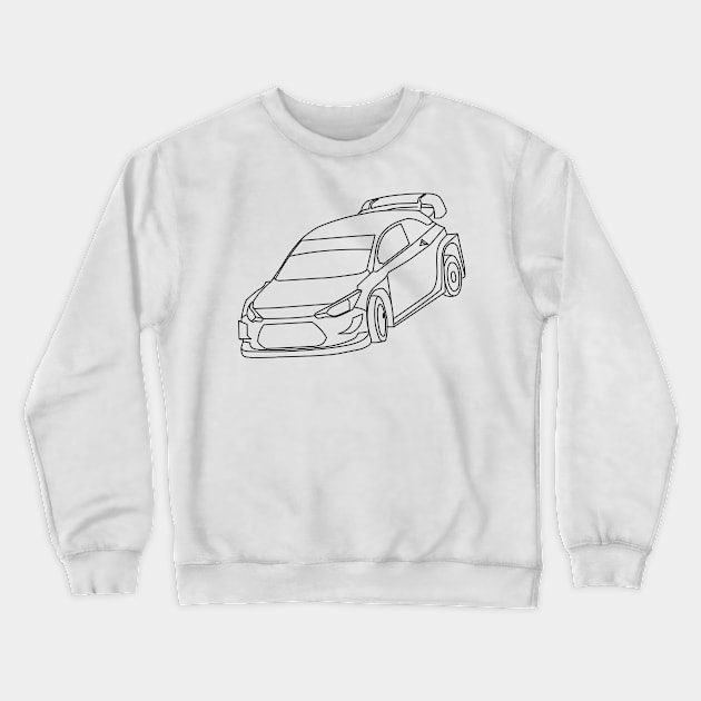 Doodle rally car minimalist Crewneck Sweatshirt by Polypie